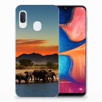 Samsung Galaxy A20e | TPU Hoesje | Olifanten - thumbnail