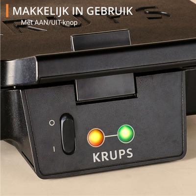 Krups FDK462 Tosti apparaat Zwart - thumbnail