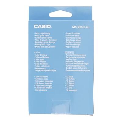 Rekenmachine casio ms-20uc blauw Rekenmachine casio ms-20uc blauw