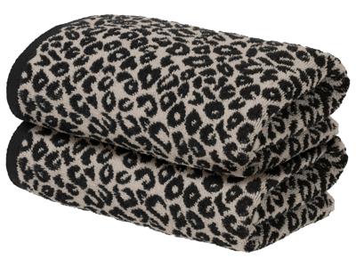 LIVARNO Set van 2 handdoeken 50 x 100 cm (Zwart)