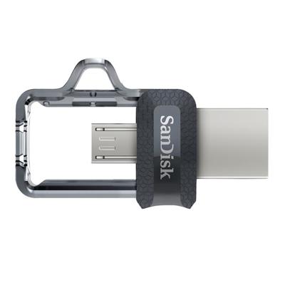 SanDisk 173384 USB flash drive 32 GB USB Type-A / Micro-USB Zwart, Transparant