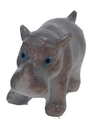 Wild Republic speeldier neushoorn junior 6 cm grijs Wild Republic speeldier neushoorn junior 6 cm grijs