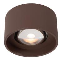Lucide LENZ - Plafondspot Binnen/Buiten - Ø 11 cm - LED - 1x8W 2700K - IP54 - Roest bruin - Essential - thumbnail