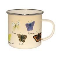 Esschert Design emaille mok vlinders - thumbnail