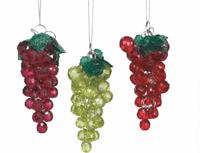 Wine kunststof h10 cm Ornament kerstbal III Kurt S. Adler - Kurt s adler - thumbnail