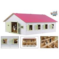 Kids Globe globe paardenstal roze met 7 boxen, 1:24 - thumbnail
