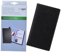 Sigel SI-VZ171 Visitekaartmap Kunstleer Zwart Voor 120 Kaarten - thumbnail