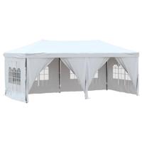 Partytent inklapbaar met zijwanden 3x6 m wit - thumbnail