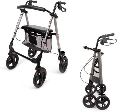 Parvum Nova Rollator - Lichtgewicht (6,9kg) en opvouwbaar-Grey