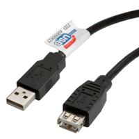 ROLINE USB 2.0 Kabel , zwart, 3 m - thumbnail