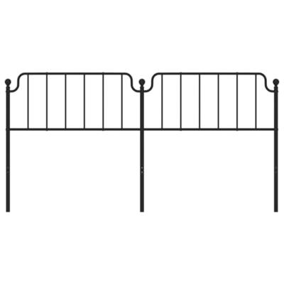 Hoofdbord 200 cm metaal zwart