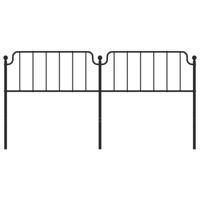 Hoofdbord 200 cm metaal zwart - thumbnail