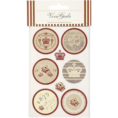 Vivi Gade Stickers, vel 9x14 cm, 4 div vellen/ 1 doos
