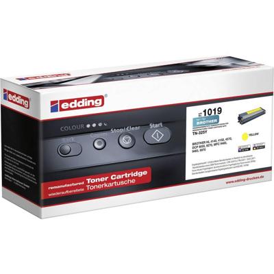 Edding Tonercassette vervangt Brother TN-325Y, TN325Y Compatibel Geel 3500 bladzijden edding 1019 Edding Tonercassette vervangt Brother TN-325Y, TN325Y Compatibel Geel 3500 bladzijden edding 1019