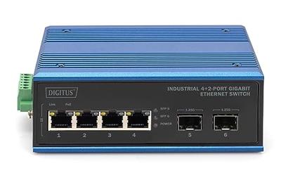 Digitus DN-651148 Industrial Ethernet Switch 4 x 2 poorten 10 / 100 / 1000 MBit/s Digitus DN-651148 Industrial Ethernet Switch 4 x 2 poorten 10 / 100 / 1000 MBit/s