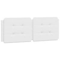 Bedframe met hoofdbord kunstleer wit 140x200 cm - thumbnail