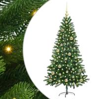 VidaXL Kerstboom met 150 led met standaard groen 150 cm pe - thumbnail