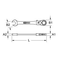KS Tools 503.4816 503.4816 Steek-ringratelsleutel Sleutelbreedte (metrisch) 16 mm - thumbnail