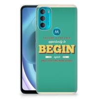 Motorola Moto G71 5G | Siliconen hoesje | met naam Quote Begin - thumbnail