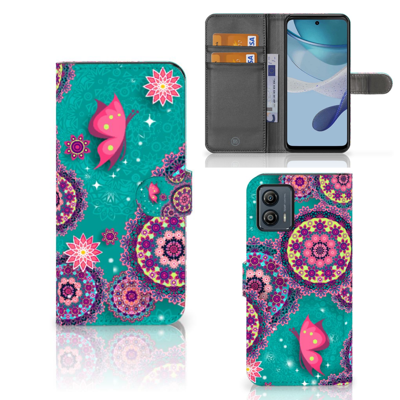 Motorola Moto G53 Hoesje Cirkels en Vlinders Motorola Moto G53 Hoesje Cirkels en Vlinders