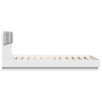 Bedframe met hoofdeinde en LED-verlichting wit 150x200 cm - thumbnail