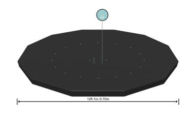 Zwembadafdekking Bestway Zwart Ø 370 cm - thumbnail