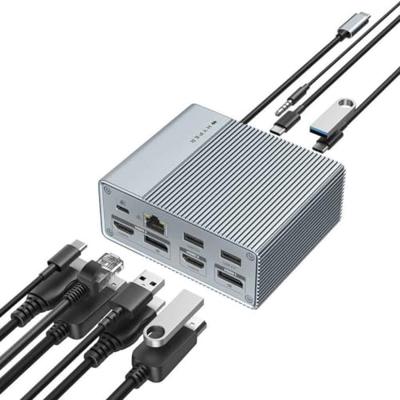 Hyper USB-C HyperDrive 12-in-1 docking station (gen 2) - Silver