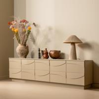 WOOOD TV-meubel 'Teo' Grenenhout, 180cm, kleur Mud - thumbnail