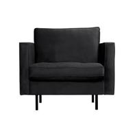 WOOOD Fauteuil 'Rodeo' Velvet, kleur Antraciet - thumbnail