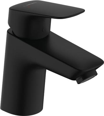 Hansgrohe Logis ééngreeps wastafelmengkraan 70 met afvoerplug, mat zwart