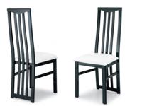 Set van 2 stoelen ROMEO zwart/wit - thumbnail