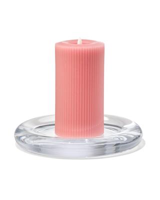 HEMA Kaarsonderzetter ⌀20x3cm glas (transparant)
