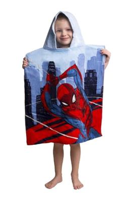 Spiderman poncho 50 x 115 cm (rood/blauw)