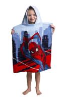 Spiderman poncho 50 x 115 cm (rood/blauw) - thumbnail