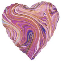 Amscan Folieballon Purple Heart 45 Cm Metallic - thumbnail