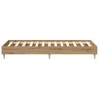 Bedframe zonder matras spaanplaat artisanaal eikenkleurig - thumbnail