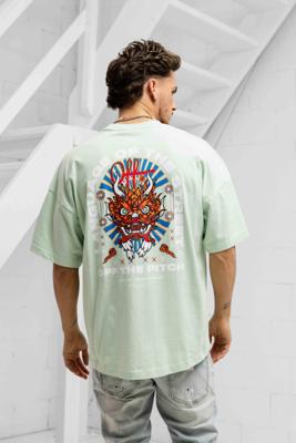 Off The Pitch Dragon Oversized T-Shirt Heren Groen - Maat L - Kleur: Groen | Soccerfanshop