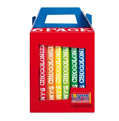 Chocolade tony chocolonely rainbowpack 6 repen | 6 stuks