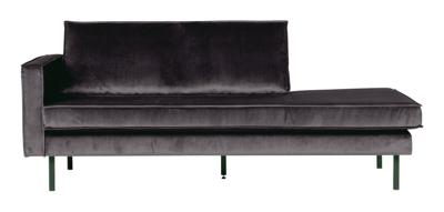 WOOOD Daybed 'Rodeo' Links, Velvet, kleur Antraciet