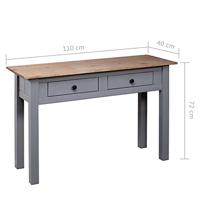 Wandtafel Panama Range 110x40x72 cm massief grenenhout grijs - thumbnail