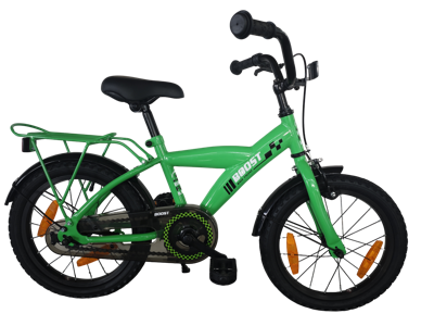 Bikefun Kinderfiets boost 16 inch met remnaaf - groen