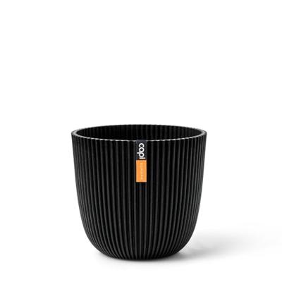 Capi 'made with' groove bloempot 28x27 cm zwart