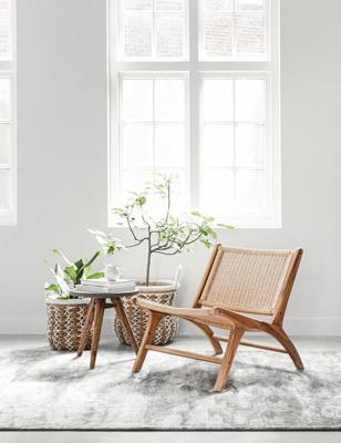 MUST Living Fauteuil 'Lazy Loom' Teakhout, kleur Naturel