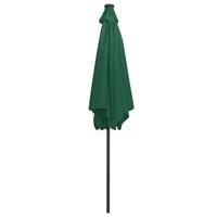 VidaXL Parasol met led-verlichting en aluminium paal 300 cm groen - thumbnail