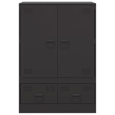 Hoge kast 67x39x95 cm staal zwart - thumbnail