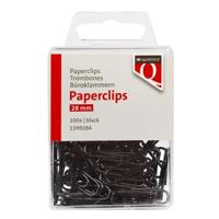 Paperclip quantore 28mm zwart 100 stuks - thumbnail