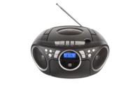 Cassetteradio met CD • FM-radio • Boombox • CD-speler • Stereo luidspreker • AUX-ingang • Net- / Batterijvoeding • Draagbaar • Zwart • Dual P 70 - thumbnail