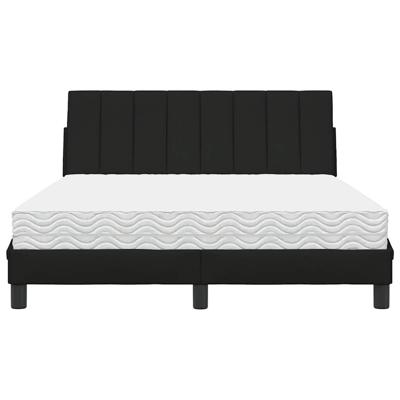 Bed met matras "Hanko" stof zwart 120x200 cm - thumbnail