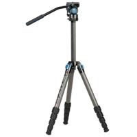 SIRUI ST-125 + VA-5 waterdicht statief van koolstofvezel met videokop, vloeibaar, 360 graden, panorama, professioneel reisstatief voor camera's, driehoekige zuil, 158 cm, maximale belasting 3 kg - thumbnail