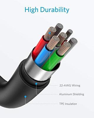 Anker Lightning Powerline Select+, zwart, 0,9 meter, Apple MFi gecertificeerd, dubbel gevlochten nylon, Kevlar vezel, versterkt, perfecte compatibiliteit met iPhone Xs/XS Max/XR/X/8/8 Plus, 7/7 Plus,
